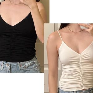 NWT/NWOT (2) Ruched Tanks